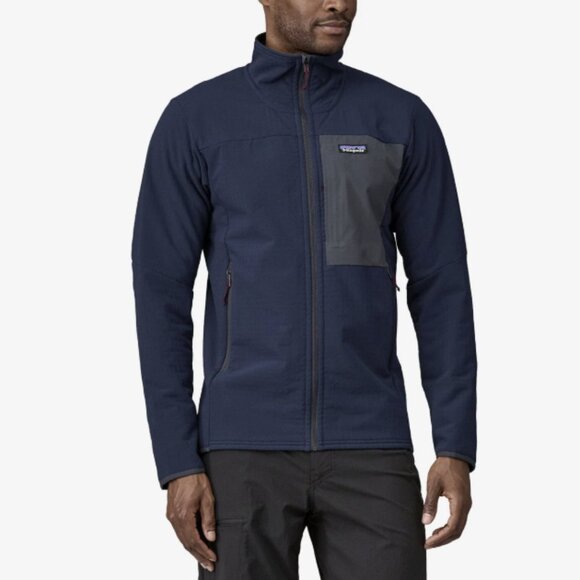 Patagonia Men's R2 TechFace Fleece Jacket Navy Blue Full Zip Size Small - Picture 1 of 12